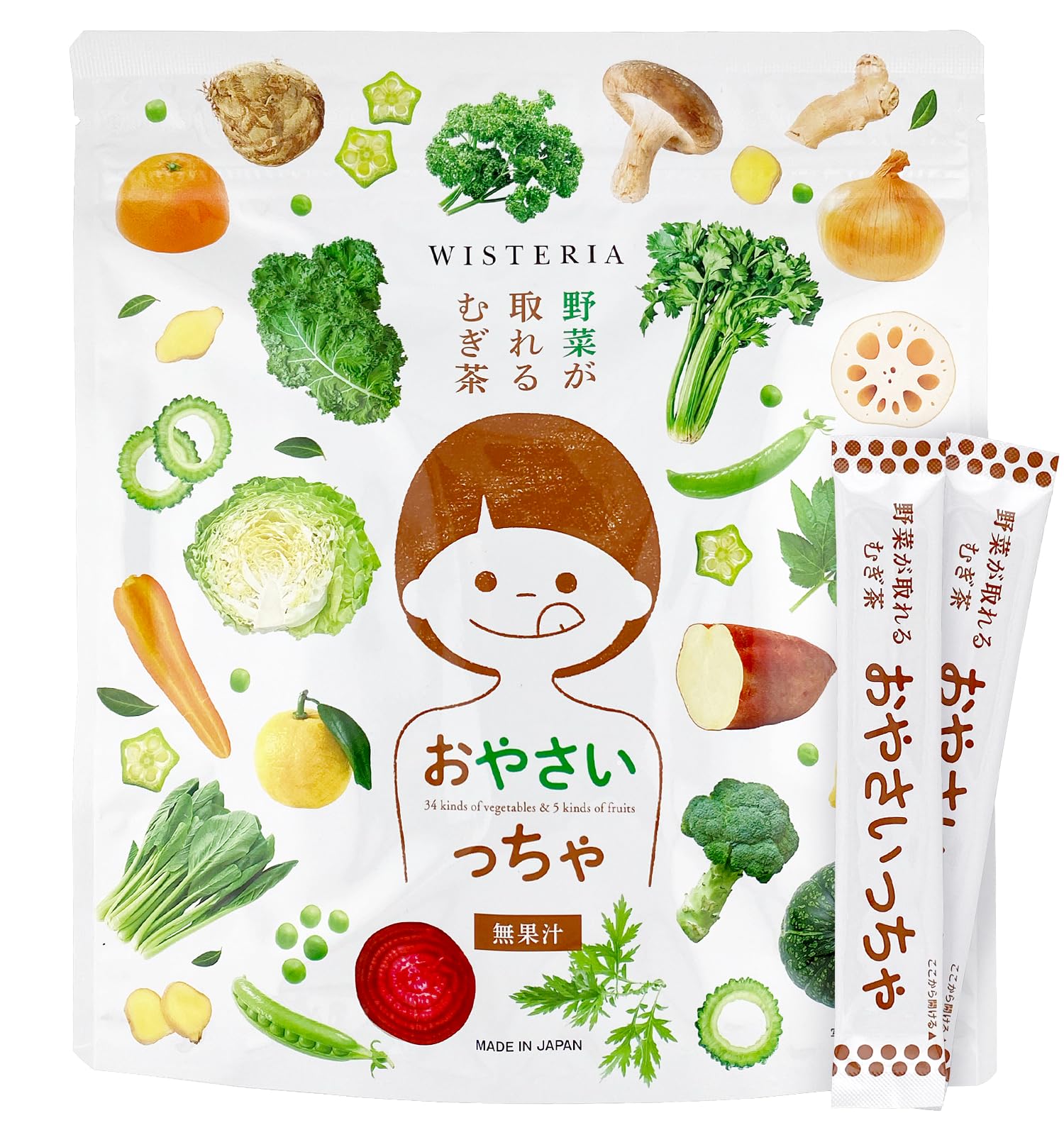 おやっちゃま Amazon.co.jp: おやさいっちゃ, 野菜不足対策の粉末麦茶, 食物繊維,39
